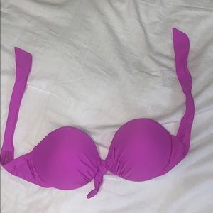 Purple push-up bikini top